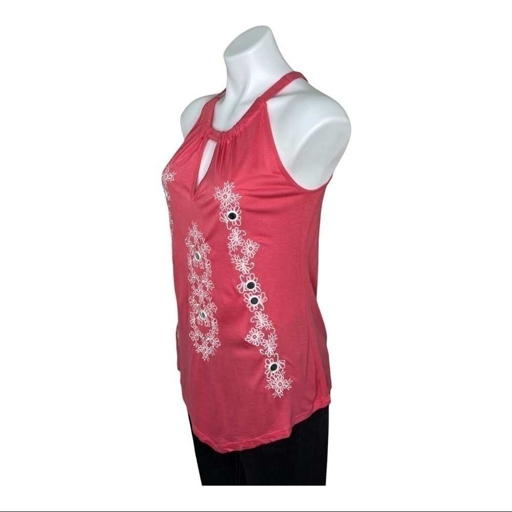I.N.C. Sleeveless Top Blouse Coral Size Small - Picture 4 of 7